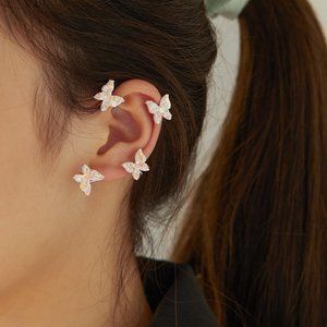 **MOTHER'S DAY SPECIAL**($6.00)/LUXURY SEQUIN BUTTERFLY EAR CLIPS